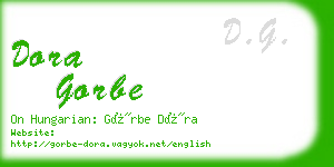 dora gorbe business card